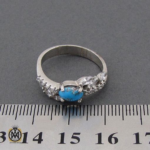 انگشتر فیروزه نیشابور طرح غنچه زنانه - کد 2128 - تصویر 4