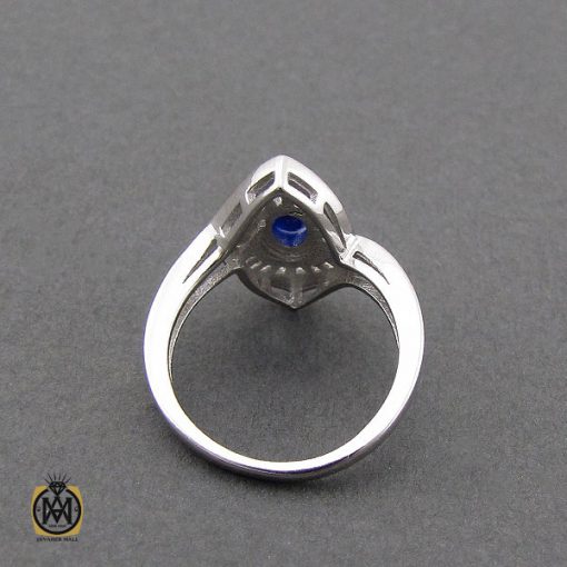 4 سرویس یاقوت کبود اصل پر نگین طرح پرستو زنانه - کد 7179 - تصویر 4