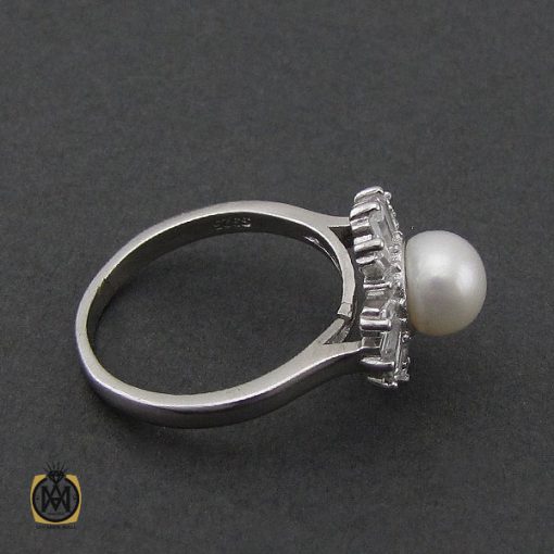 انگشتر مروارید زنانه پرورشی اصل طرح بهدیس - کد 2134 - تصویر 4