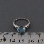 4 انگشتر توپاز آبی طرح آنسه زنانه - کد 2135 - تصویر 4