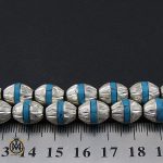 4 تسبیح 33 دانه یسر اکسترا، نقره و فیروزه مصری مرصع کاری زیبا و ارزشمند - کد 4178 - تصویر 4