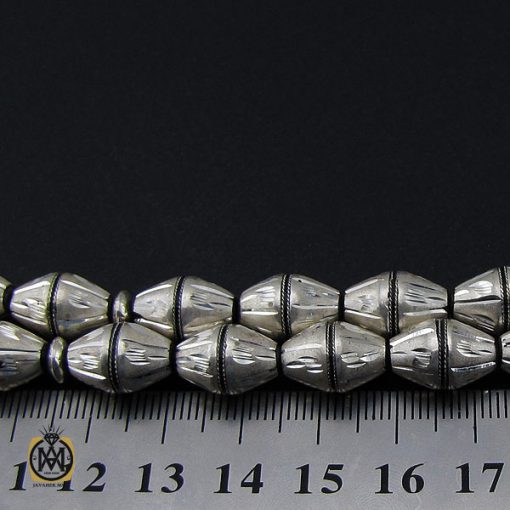 تسبیح 33 دانه یسر اکسترا و نقره مرصع کاری ارزشمند و فاخر - کد 4179 - تصویر 4