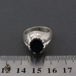 انگشتر یاقوت کبود مردانه مرغوب دست ساز - کد 10182 - تصویر 4