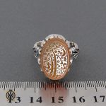 4 انگشتر عقیق یمن با حکاکی احب الله من احب حسینا مردانه - کد 10191 - تصویر 4