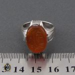 انگشتر عقیق یمن با حکاکی یا واهب العطایا مردانه - کد 10195 - تصویر 4