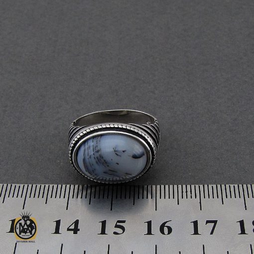 انگشتر عقیق شجر مردانه - کد 10098 - تصویر 4