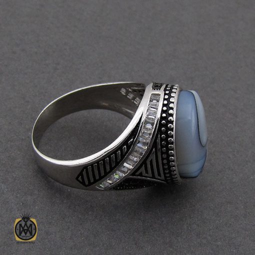 انگشتر عقیق شجر مردانه - کد 10111 - تصویر 4