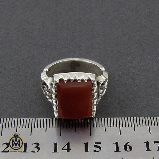 انگشتر عقیق یمن مردانه دست ساز - کد 10072 - تصویر 4