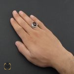 5 انگشتر عقیق یمن مردانه دست ساز - کد 10073 - تصویر 5
