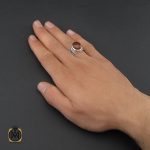 انگشتر عقیق یمن خوش رنگ مردانه دست ساز - کد 10144 - تصویر 5