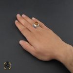 5 انگشتر عقیق یمن با حکاکی شرف الشمس مردانه - کد 10149 - تصویر 5