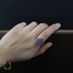 5 انگشتر عقیق یمن کبود طرح لعیا زنانه - کد 2099 - تصویر 5