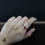 انگشتر عقیق یمن طرح ملودی زنانه - کد 2107 - تصویر 5