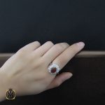 5 انگشتر عقیق یمن طرح نادیا زنانه - کد 2108 - تصویر 5