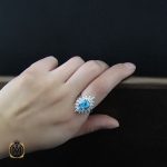 5 انگشتر فیروزه نیشابور طرح سونیا زنانه - کد 2120 - تصویر 5