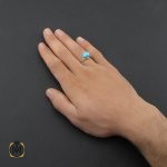 5 انگشتر فیروزه نیشابور مرغوب مردانه هنر دست استاد شرفیان - کد 10079 - تصویر 5