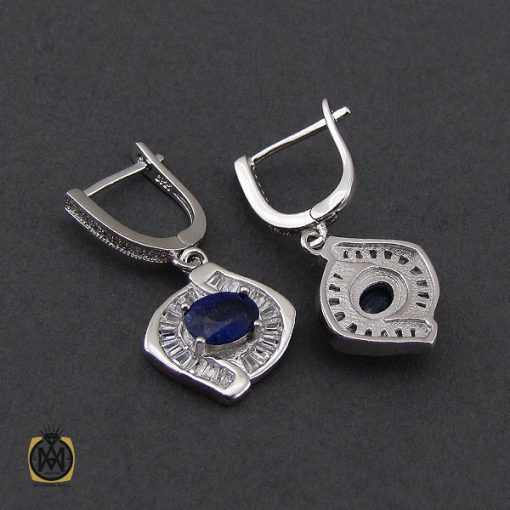 5 سرویس یاقوت کبود اصل پر نگین طرح پرستو زنانه - کد 7179 - تصویر 5