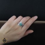 5 انگشتر زمرد زنانه طرح آترین - کد 2138 - تصویر 5