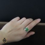 5 انگشتر نقره طرح شادان زنانه - کد 2142 - تصویر 5