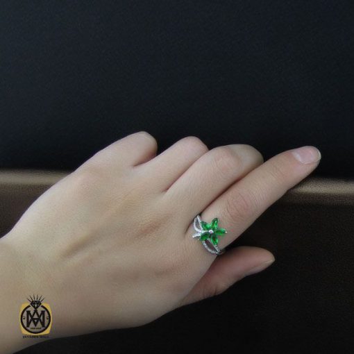 انگشتر نقره طرح شادان زنانه - کد 2142 - تصویر 5