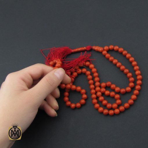 تسبیح 101 دانه مرجان درشت - کد 4197 - تصویر 5