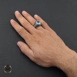 5 انگشتر توپاز سوئیس مردانه ارزشمند - کد 10086 - تصویر 5