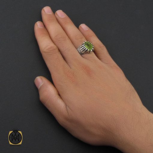 انگشتر زبرجد مردانه  - کد 10180 - تصویر 5