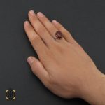 5 انگشتر عقیق یمن خوش رنگ مردانه - کد 10187 - تصویر 5