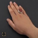 5 انگشتر عقیق یمن با حکاکی یا علی اصغر مردانه - کد 10188 - تصویر 5