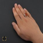 انگشتر عقیق یمن با حکاکی یا واهب العطایا مردانه - کد 10195 - تصویر 5