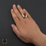 انگشتر عقیق یمن با حکاکی یا قادر المتعال مردانه - کد 10196 - تصویر 5
