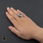 5 انگشتر عقیق شجر مردانه - کد 10093 - تصویر 5