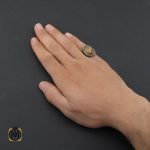 5 انگشتر عقیق شجر خوش نقش مردانه - کد 10096 - تصویر 5
