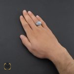 انگشتر عقیق شجر مردانه - کد 10098 - تصویر 5