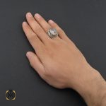 5 انگشتر عقیق شجر مردانه خوش نقش - کد 10104 - تصویر 5