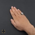 انگشتر عقیق شجر مردانه خوش نقش - کد 10105 - تصویر 5