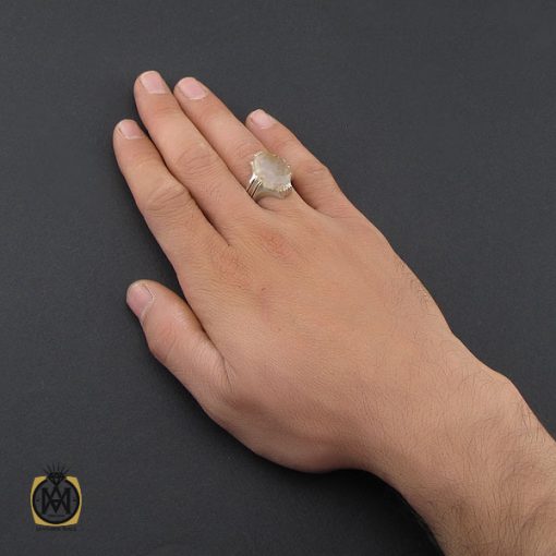 انگشتر عقیق شجر مردانه خوش نقش - کد 10106 - تصویر 5