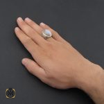 انگشتر عقیق شجر مردانه خوش نقش - کد 10107 - تصویر 5