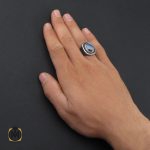 انگشتر عقیق شجر مردانه - کد 10113 - تصویر 5