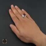 انگشتر عقیق یمن مردانه هنر دست استاد یزدانی- کد 10134 - تصویر 5