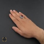 5 انگشتر عقیق یمن خوش رنگ و مارکازیت مردانه - کد 10137 - تصویر 5