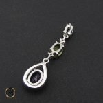 سرویس آمتیست، زبرجد و توپاز آبی طرح باران زنانه - کد 7130 - تصویر 6