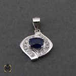 6 سرویس یاقوت کبود اصل پر نگین طرح پرستو زنانه - کد 7179 - تصویر 6