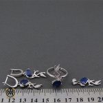 سرویس نقره یاقوت کبود اصل طرح پرنیا زنانه - کد 7176 - تصویر 8