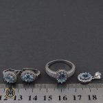 سرویس توپاز آبی طرح چکامه زنانه - کد 7184 - تصویر 8