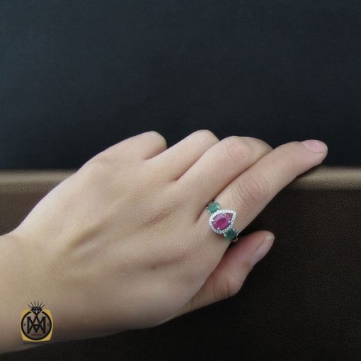 سرویس یاقوت سرخ، یاقوت کبود و زمرد طرح بهاره زنانه - کد 7131 - تصویر 8