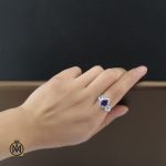 سرویس آمتیست، زبرجد و توپاز آبی طرح باران زنانه - کد 7130 - تصویر 9