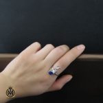 سرویس نقره یاقوت کبود اصل طرح پرنیا زنانه - کد 7176 - تصویر 9