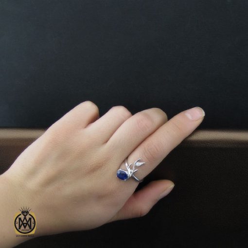 سرویس نقره یاقوت کبود اصل طرح پرنیا زنانه - کد 7176 - تصویر 9