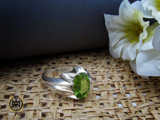 انگشتر زبرجد مردانه - کد 10296 - تصویر 6